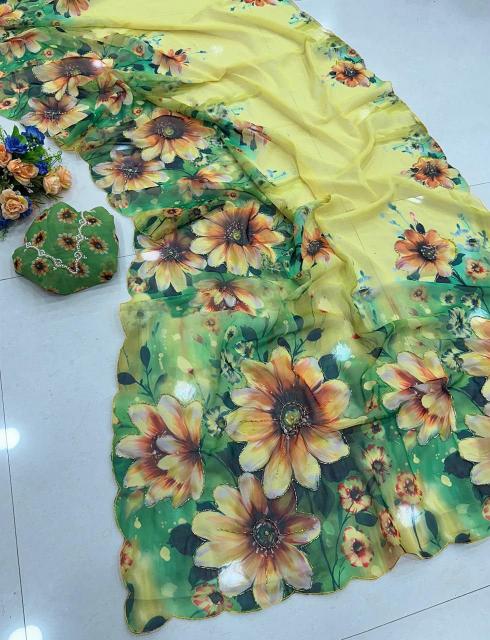 Svara floral digital print saree india wholesale clothing suppliers